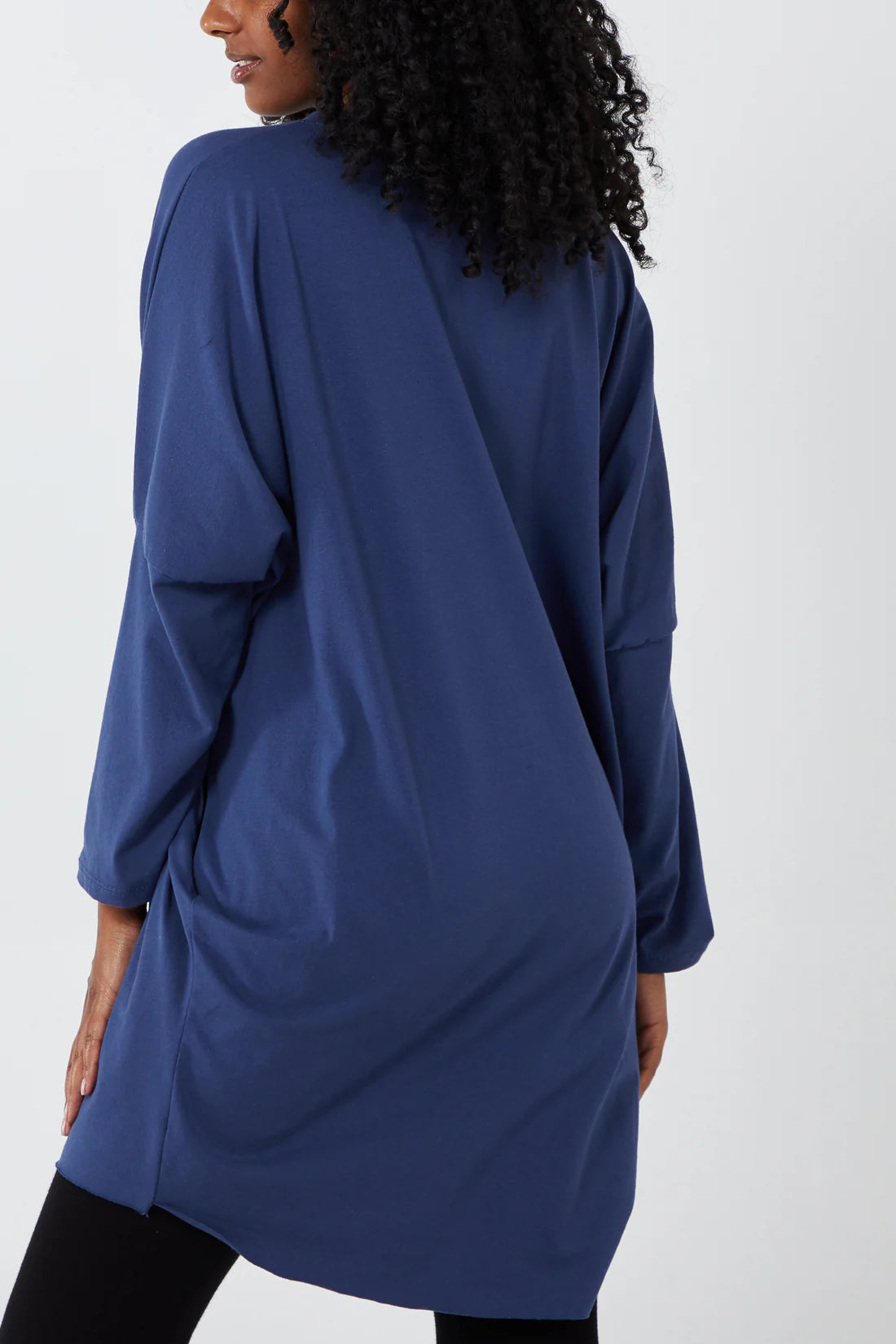 OVERSIZED NECKLACE TOP-DENIM