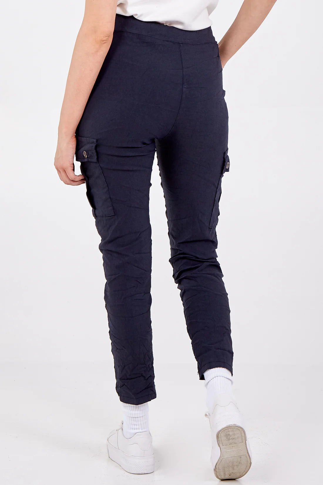 MAGIC SUPER STRETCH CARGO TROUSERS - NAVY