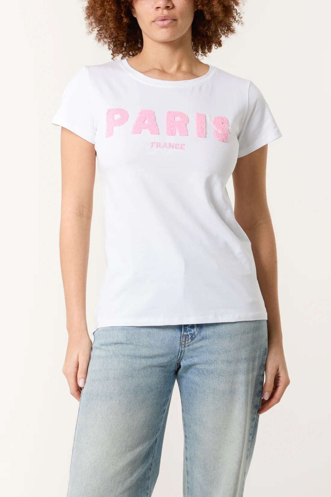 FLOCKING "PARIS" SHORT SLEEVE T-SHIRT-PINK