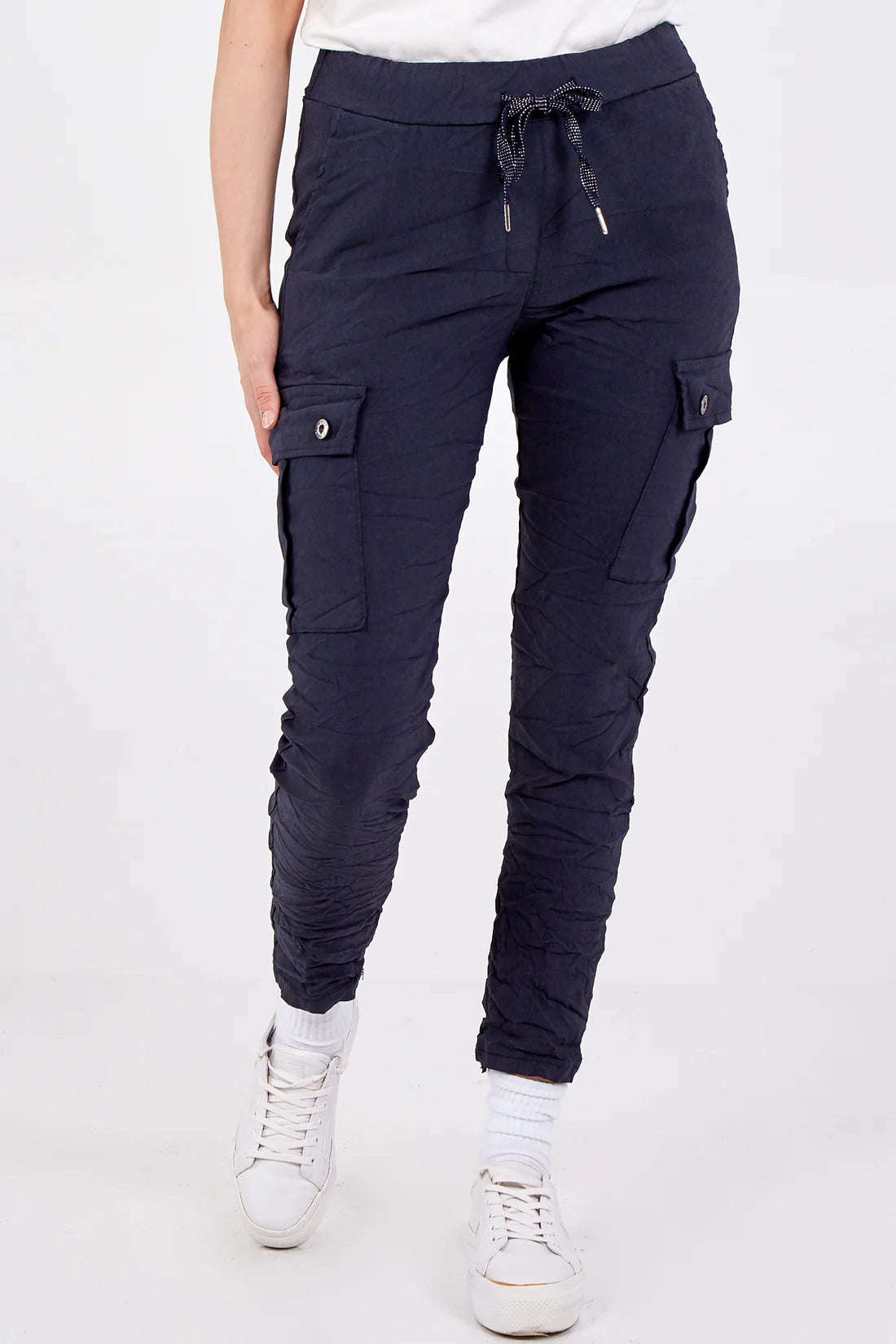 MAGIC SUPER STRETCH CARGO TROUSERS - NAVY