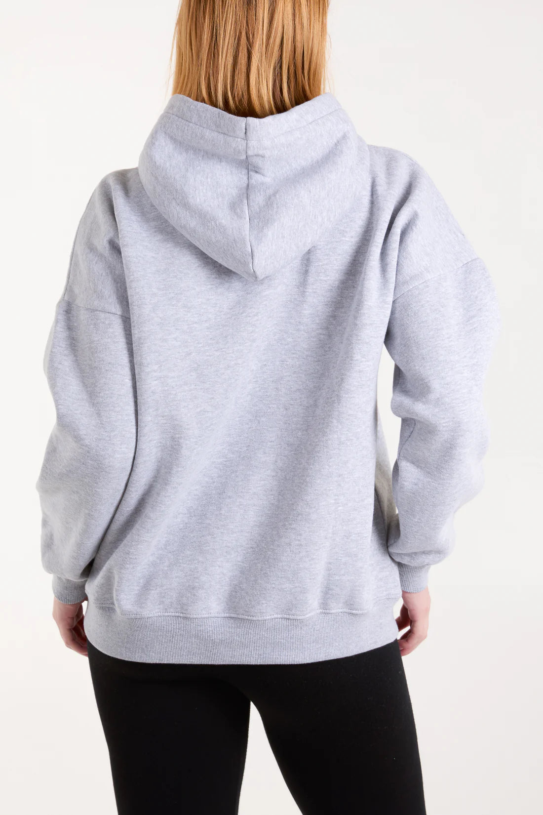 FLOCKING "SPORT STUDIO " LOGO HOODIE-GREY
